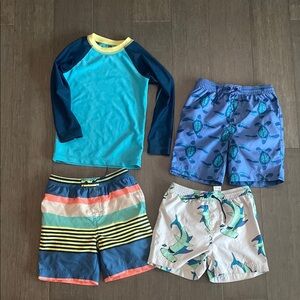 Swim Set Tea Collection sz 5 3🩳 with 1 rash guard